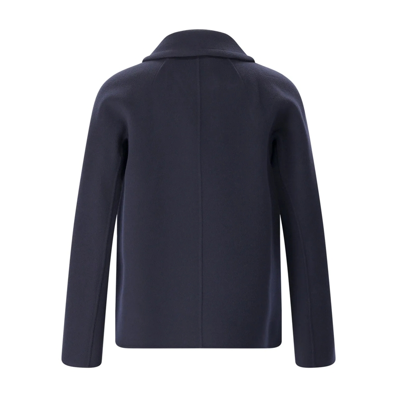 S Max Mara Veste de transition Kurzer Mantel Grazia aus Wolle blau(Image 2)