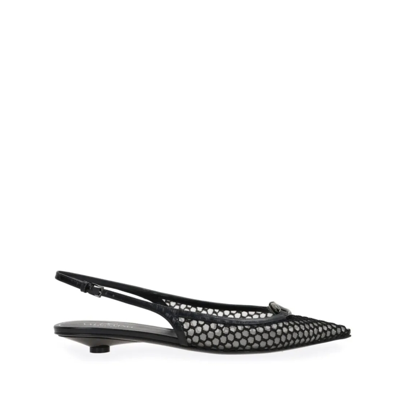Valentino Garavani Pumps Pointed Slingback Ballet Flats Black