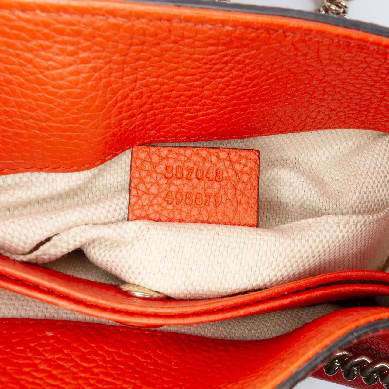 Thumbnail - Gucci Shopper - Small Leather Soho Chain Tote - Gr. unisize - in Orange - für Damen