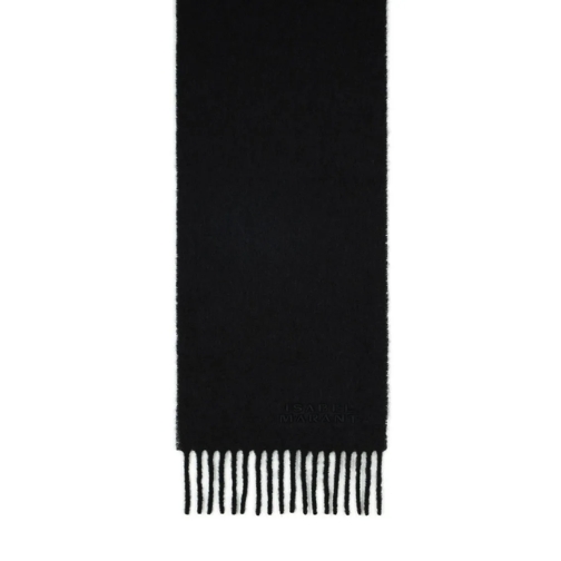 Isabel Marant Firny' Black Alpaca Blend Scarf Black Lichtgewicht Sjaal