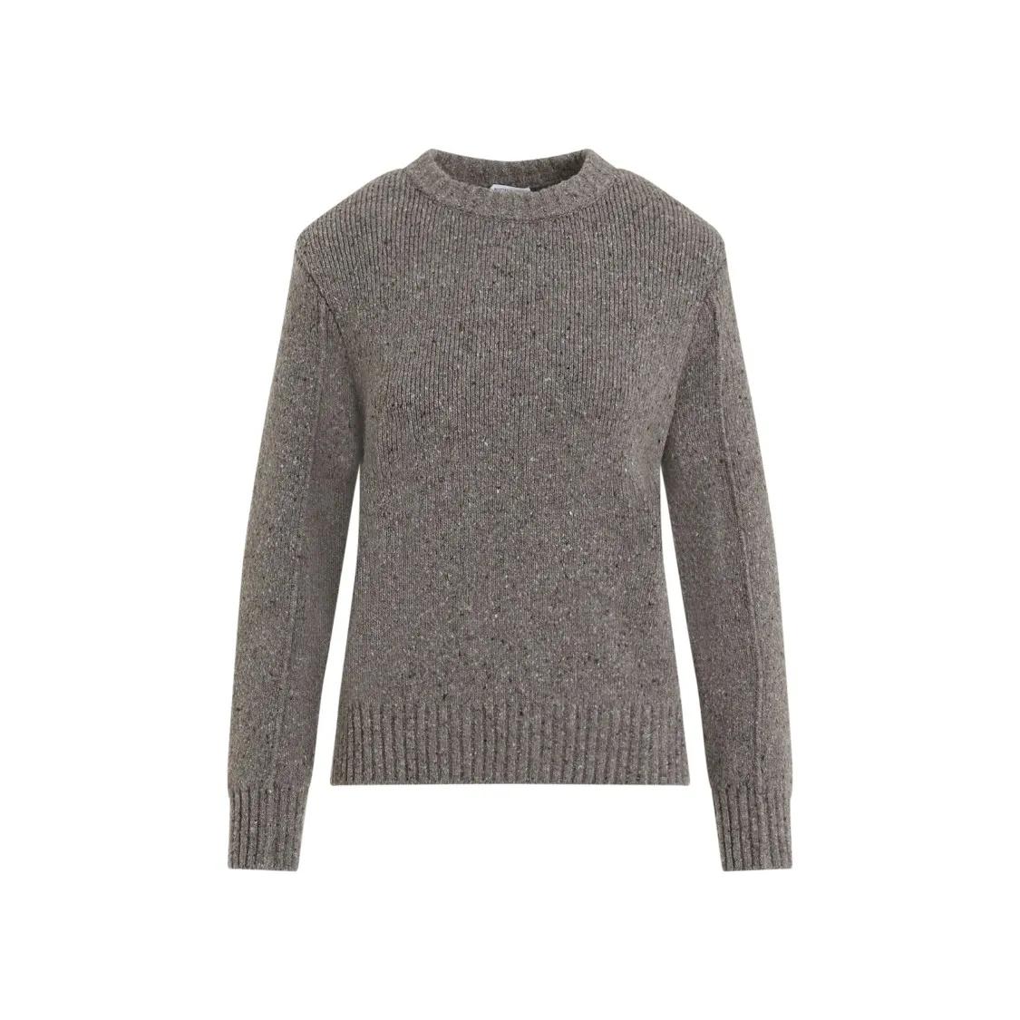 Bottega Veneta - Riverbed Melange Grey Wool Pullover - Größe M - grau