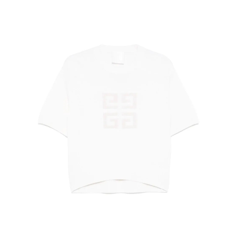 Givenchy Trui Cropped White Sweater White