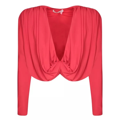 Alice + Olivia Chic Cropped Blouse Red 