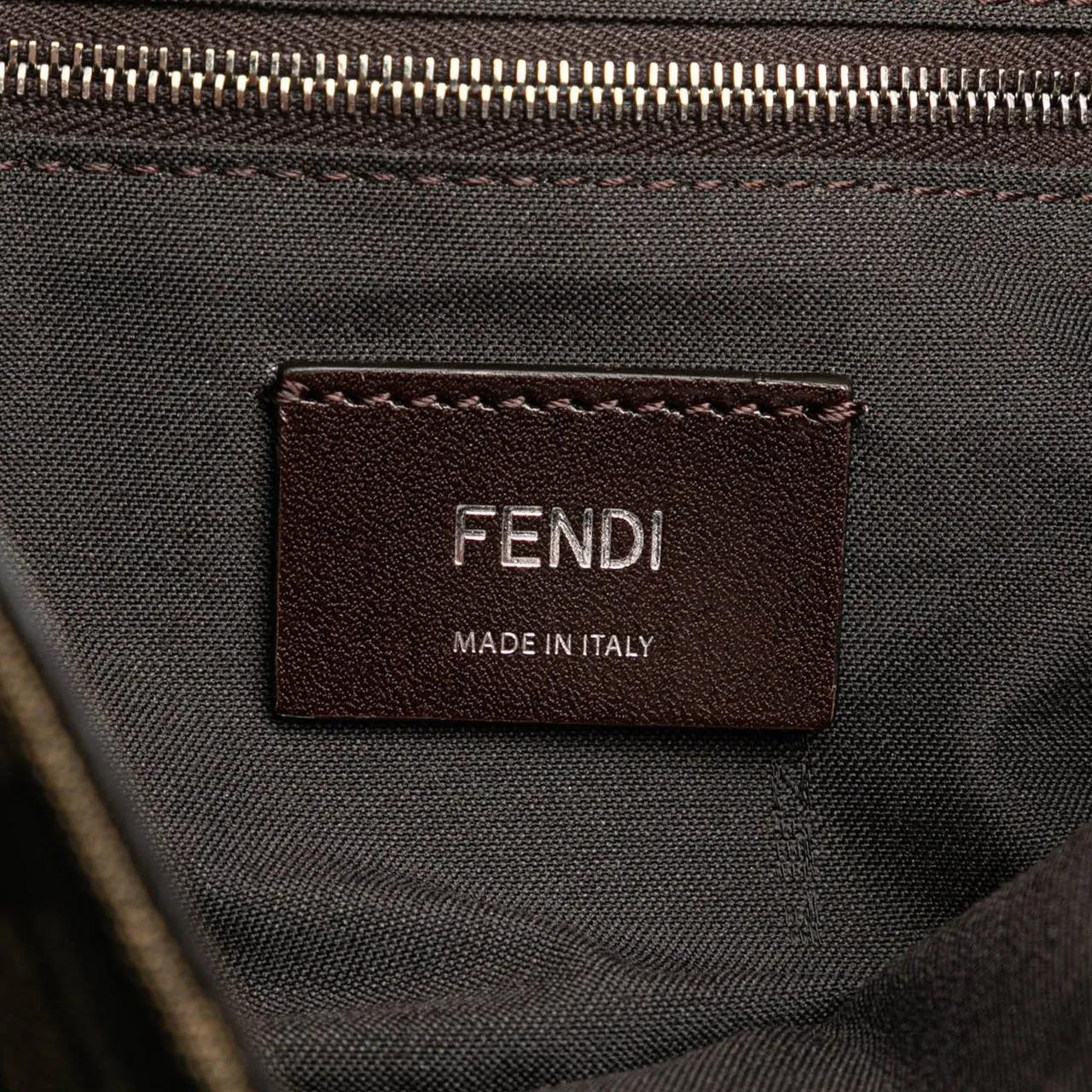 Fendi Hobo bags 2010-2024 Zucca Canvas and Leather Convertible Bag in bruin