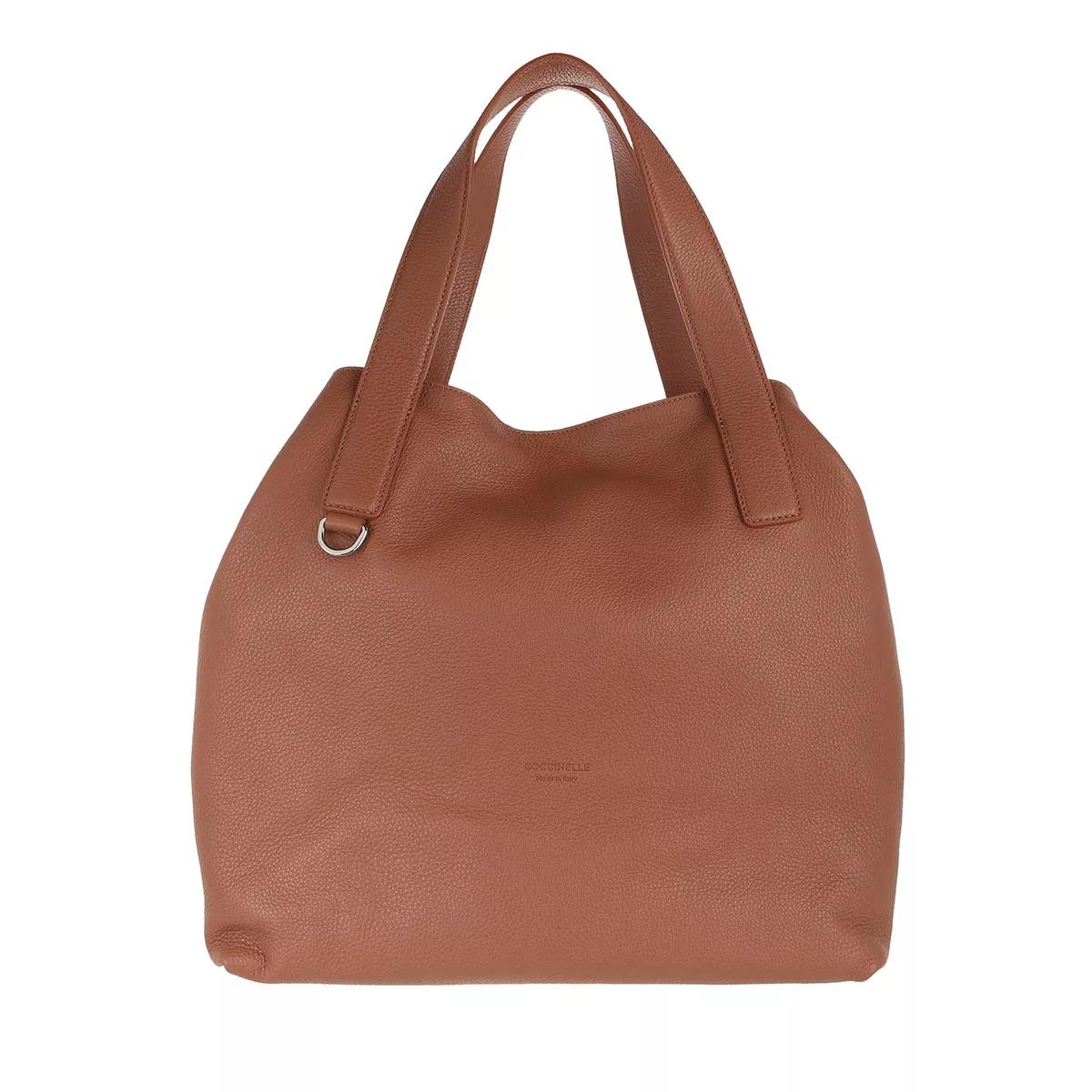 Coccinelle Mila Handbag Grainy Leather Cinnamon Shopping Bag