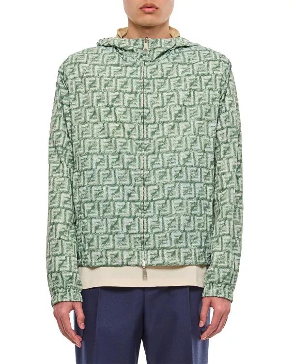 Fendi - Ff Fringed Nylon Kway - Größe 50 - green