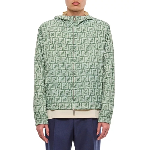 Fendi Ff Fringed Nylon Kway Green 