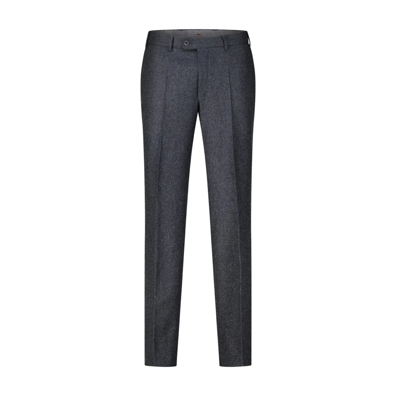 Hiltl Casual broeken Hose aus reiner Schurwolle Anthrazit