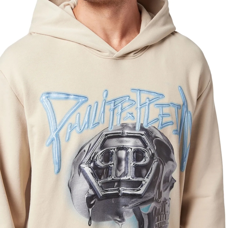 Philipp Plein Top Hoodie Skull beige(Image 5)