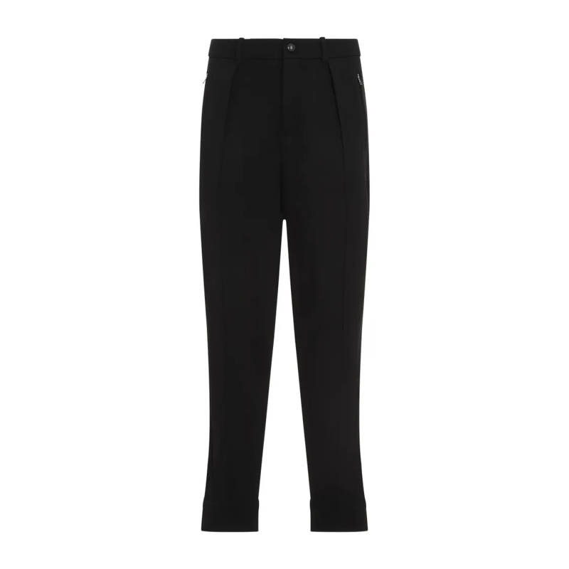 Ralph Lauren X Purple Label Pantalon de costume Tailored Black Trousers With Pleats And Buttoned P Black
