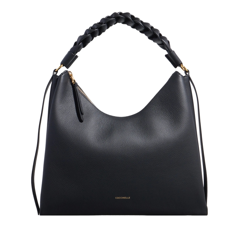 Coccinelle Hobo Bag Boheme Grana Double Noir/Cognac