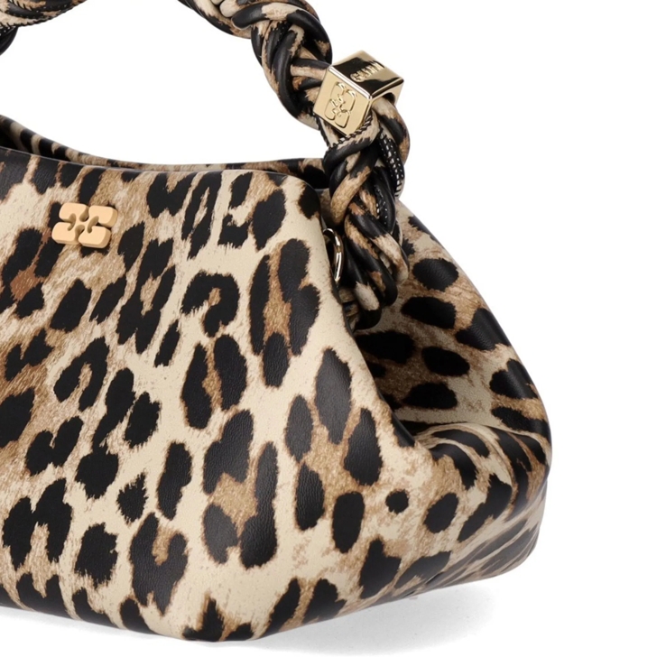 GANNI GANNI BOU HANDTASCHE MIT LEOPARD PRINT schwarz Tote