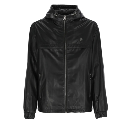 Philipp Plein Vestes en cuir Logoed Jacket Black