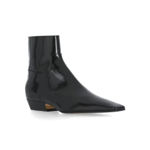 Khaite Marfa Cowboy Ankle Boots Black Bottine