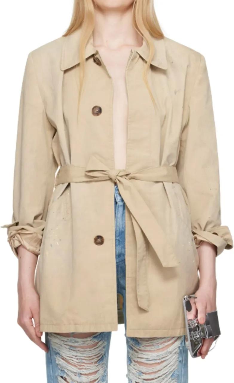 Thumbnail - MM6 Maison Margiela - MM6 Maison Margiela Coats Beige - Größe 42 - beige