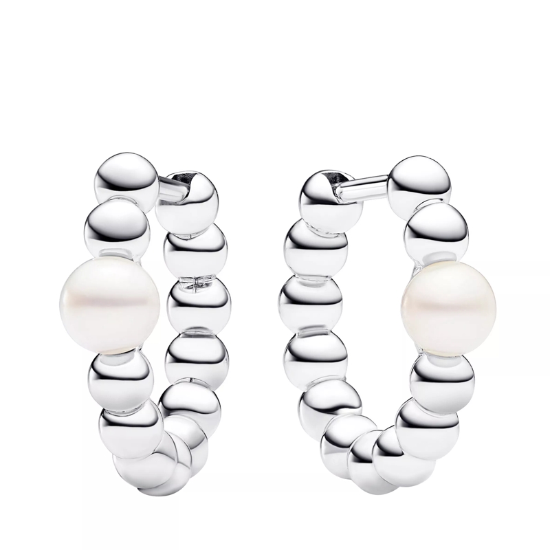 Pandora Créoles Sterling silver Treated freshwater cultured pearl Silver