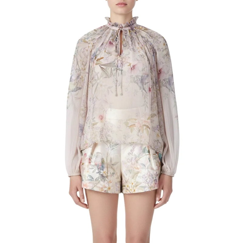 Zimmermann Bluse Top Rebellion Billow Blouse Neutrals(Image 3)