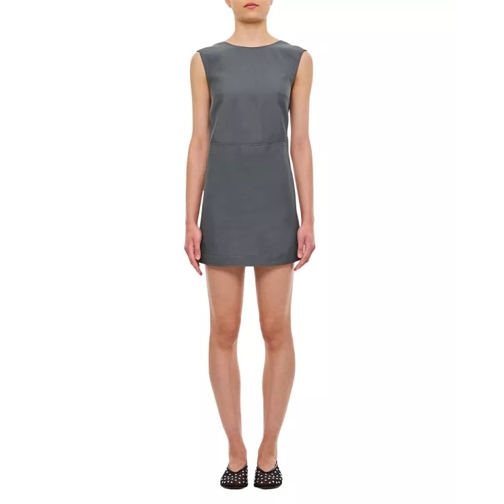 Loulou Studio Openback Sleeveless Short Dress Grey 