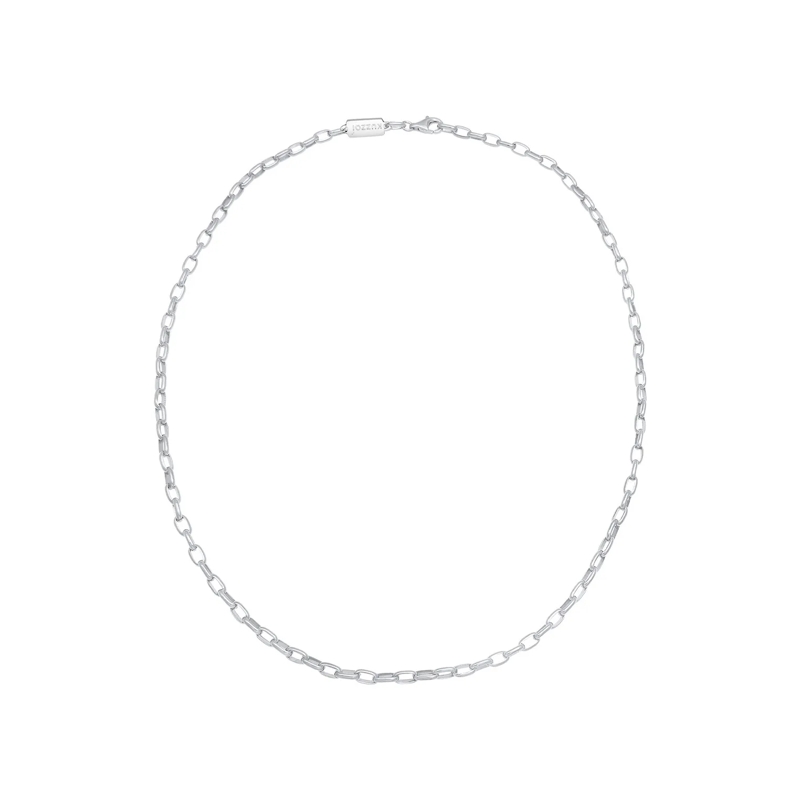 Kuzzoi Mittellange Halskette Halskette Herren Rundanker Oval Basic 925 Silber silber(Image 3)