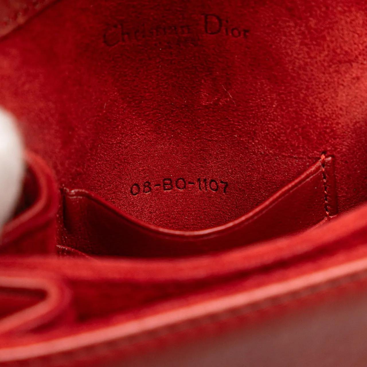 Thumbnail - Christian Dior Hobo Bags - Studded Lambskin Vertical Diorama Crossbody - Gr. unisize - in Rot - für Damen