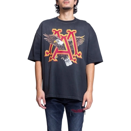 Amiri T-shirts VINTAGE MA EAGLE OVERSIZED TEE BLACK mehrfarbig