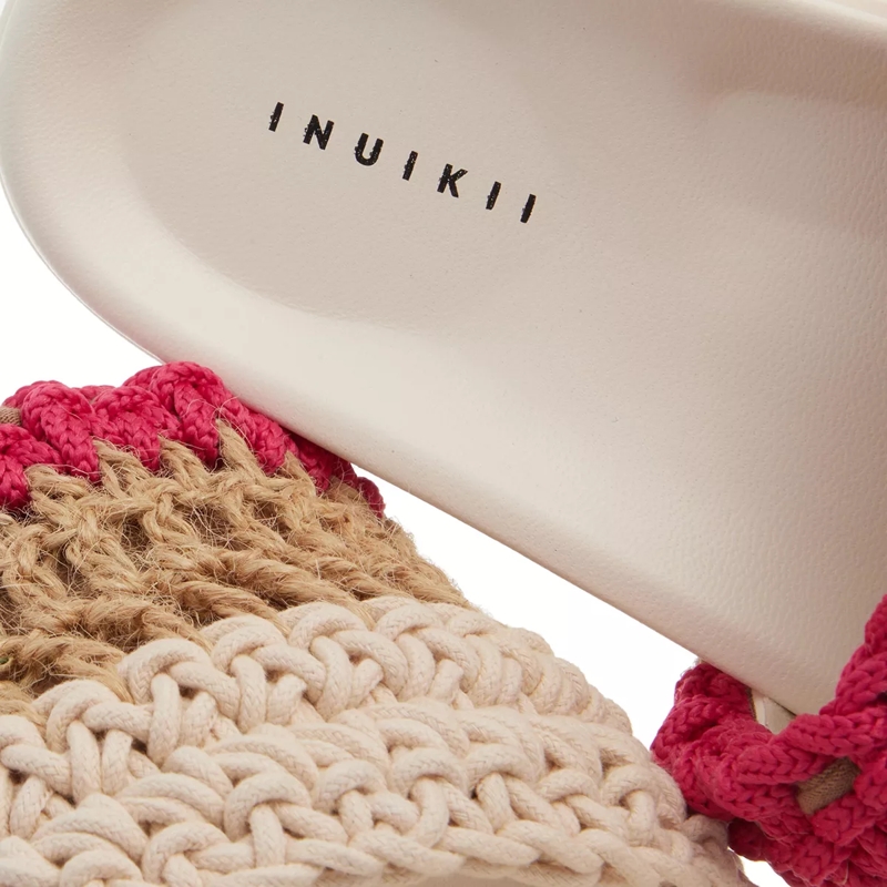 INUIKII Slides Loose Knitted Fuchsia(Image 2)