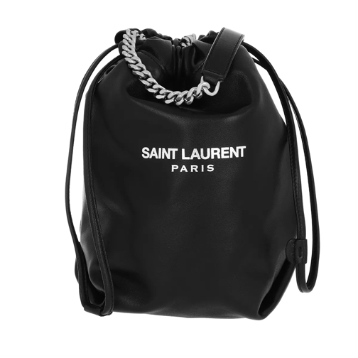 Saint Laurent Teddy Small Bucket Bag Lambskin Black Bucket Bag
