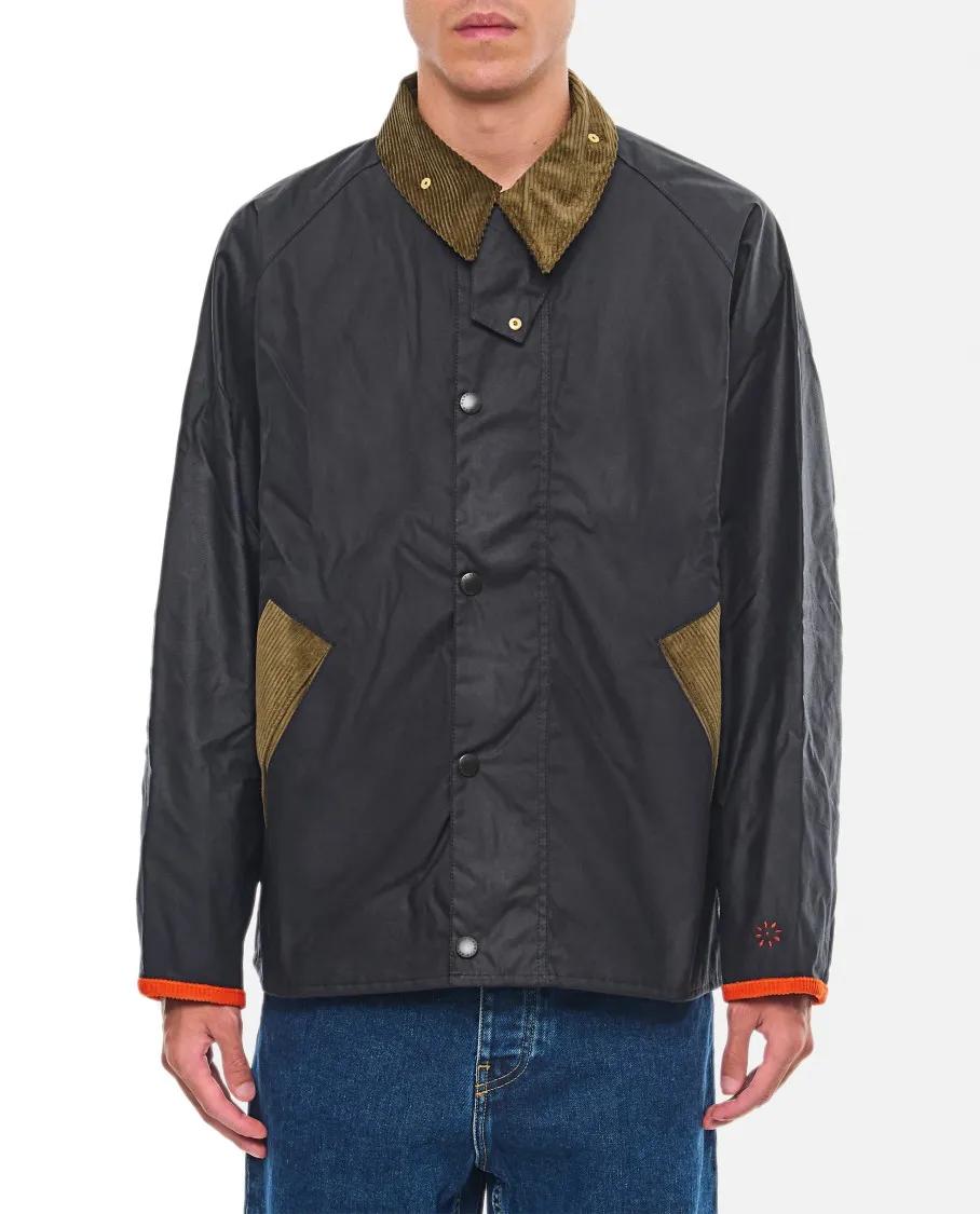 Barbour - Flower Mountain Transport Wax Jacket - Größe M - grün