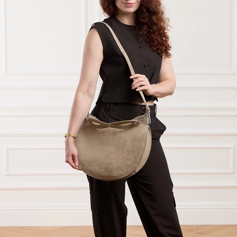 Coccinelle Hobo Bag Coccinelle Sunup Suede Warm Taupe(Image 3)