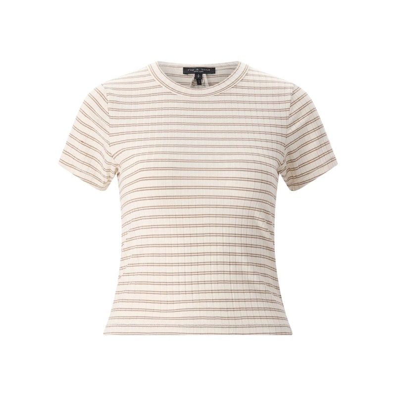 Rag & Bone T-shirt Gestreiftes T-Shirt Luca braun