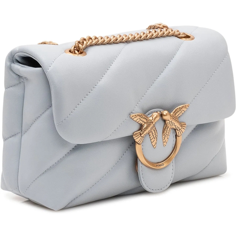 Pinko Schultertasche Borsa Love Puff Mini con Patta e Catena grau(Image 3)