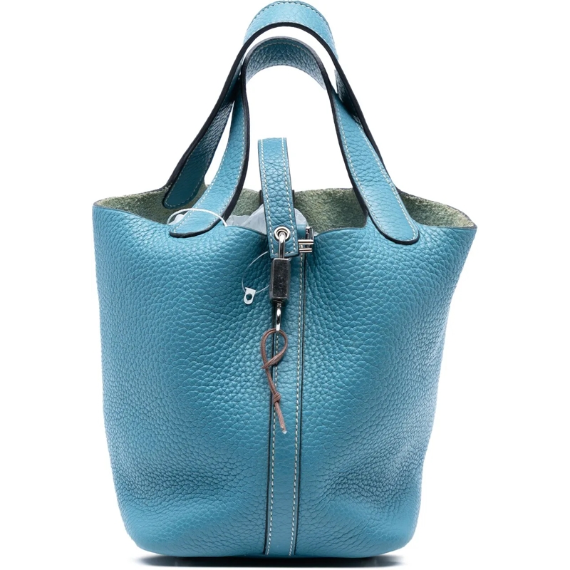 Hermès Tote Clemence Picotin Lock 18 blau