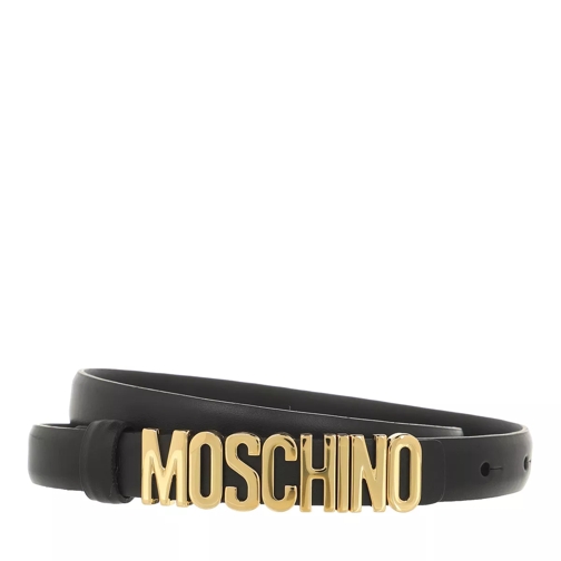 Moschino Belt Black Thin Belt