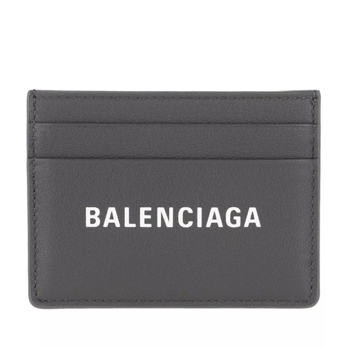 Balenciaga Logo Card Holder Leather Grey/White Kaartenhouder