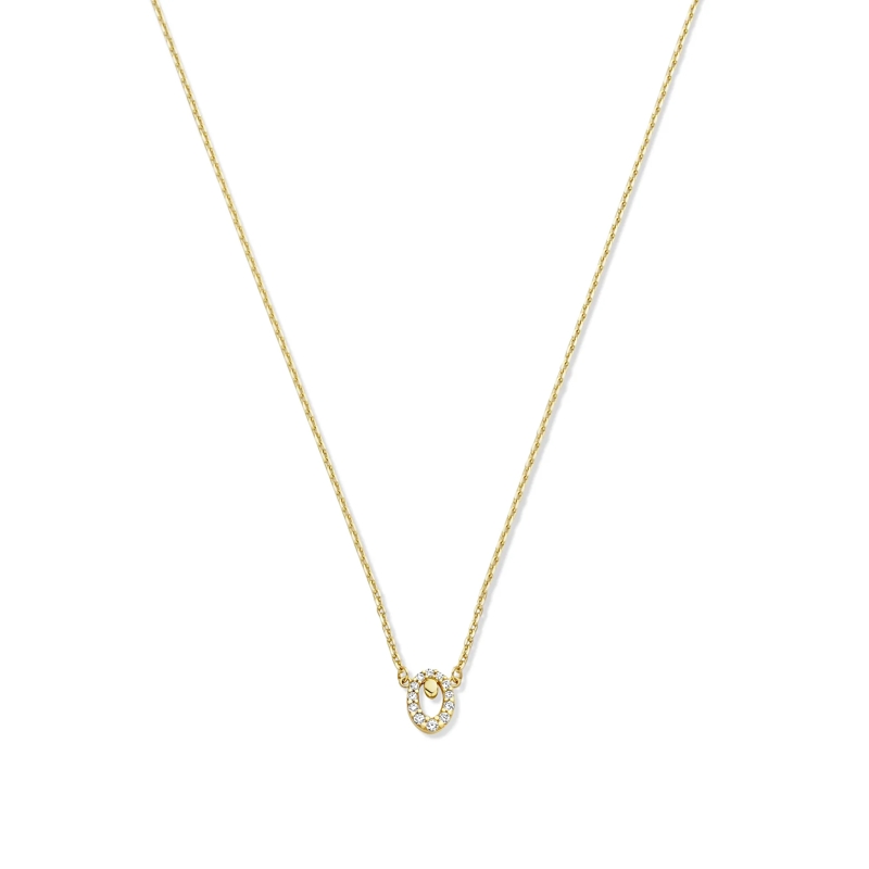 BELORO Medium Halsketting Monte Napoleone Leontina 9 karat necklace with zir Gold