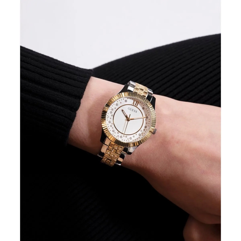 Guess Automatikuhr Quarz-Analoguhr Starstruck rosa