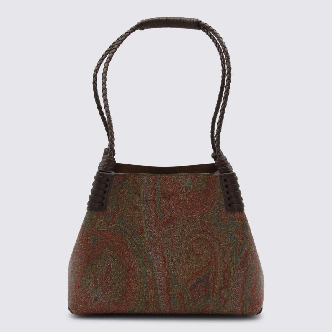 Thumbnail - Etro Shopper & Totes - Brown Patterned Tote Bag - Gr. unisize - in Grau - für Damen