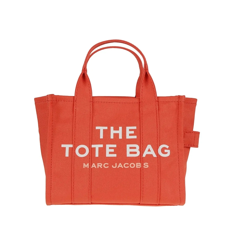 Marc Jacobs Fourre-tout Structured Cotton Tote Bag With Zip Closure Orange