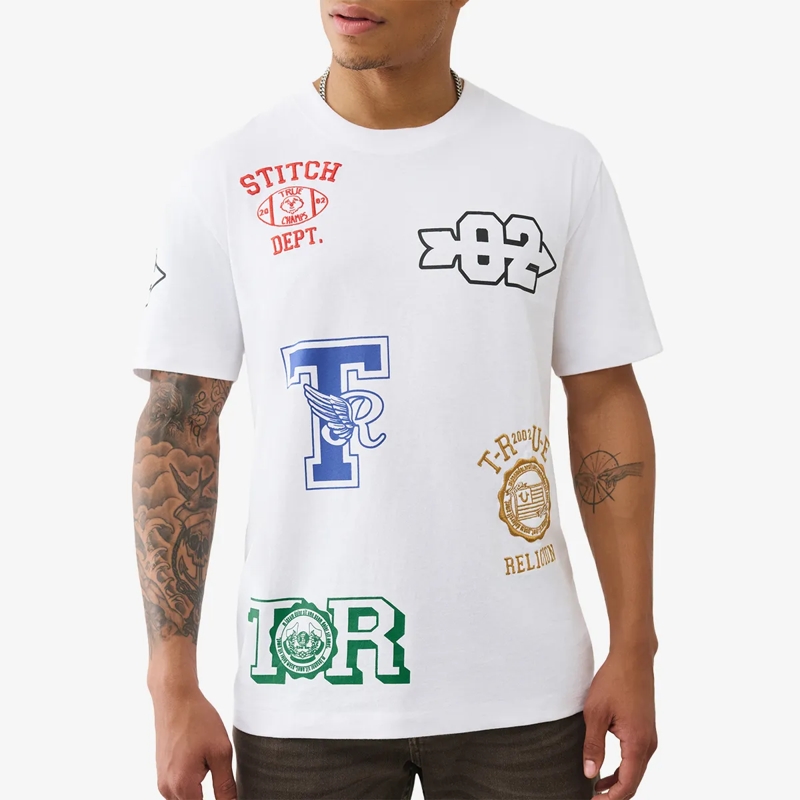 True Religion T-Shirt T-Shirt EMBROIDERY weiss(Image 6)