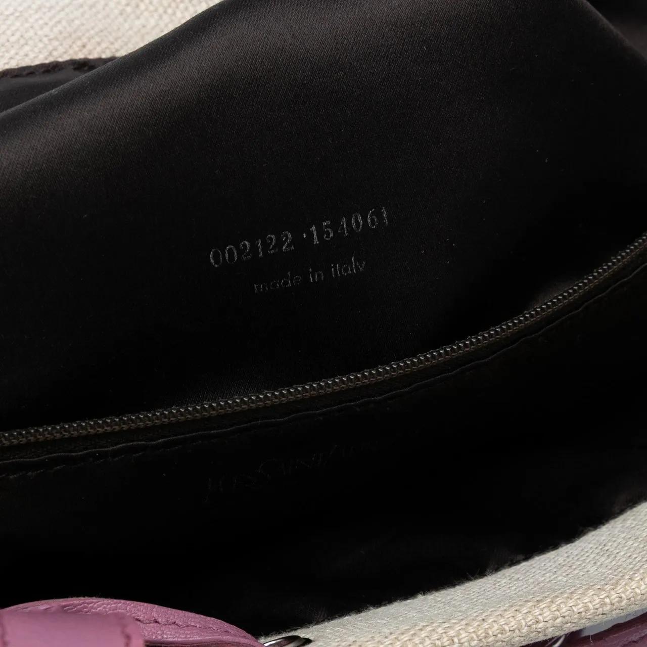 Thumbnail - Saint Laurent Shopper - Canvas Fringed Heart Applique Tote - Gr. unisize - in Braun - für Damen