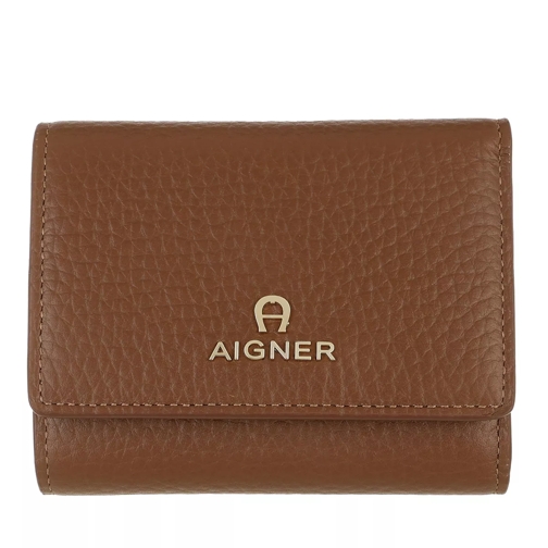 AIGNER Ivy Wallet Dark Toffee Brown Vikbar plånbok