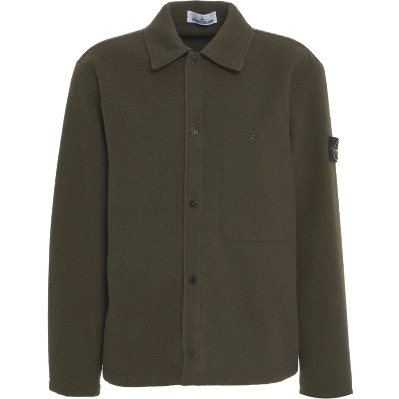 Stone Island T-Shirt Overshirt with logo grün