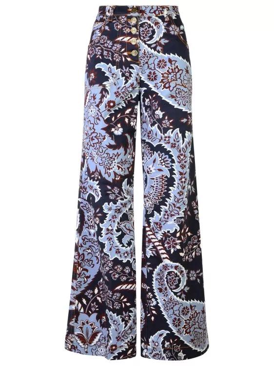 Etro - Paisley%27 Blue Cotton Jeans - Größe 27 - blau