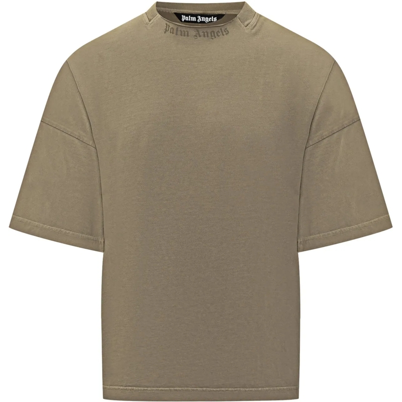 Palm Angels T-shirt T-Shirt Verde Logo Collo Palm Angels grün