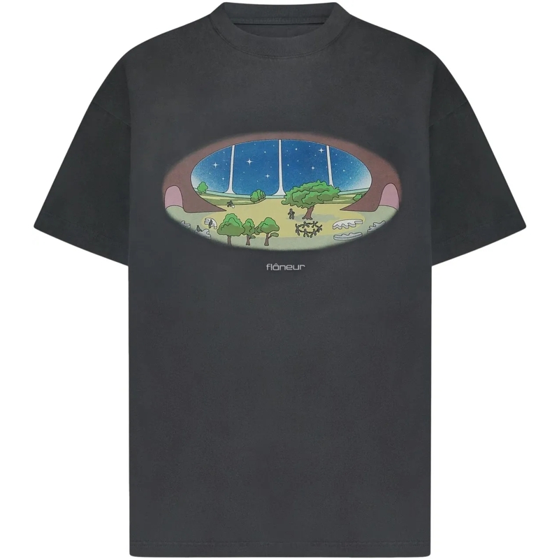 Flâneur T-shirt Stardome T-Shirt | Black schwarz