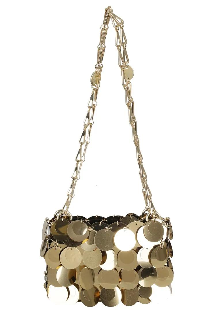 Paco Rabanne Hobo bags Sparkle Nano Bag in goud