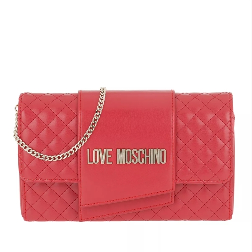 Love Moschino Logo Chain Crossbody Bag Rosso Borsetta a tracolla