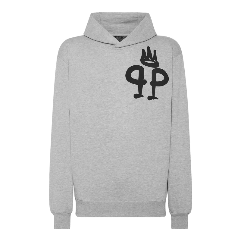 Philipp Plein Top Hoodie King Plein grau