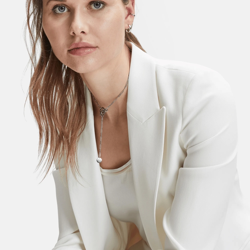 Liebeskind Berlin Mittellange Halskette Edelstahl The Pearl silber(Image 5)