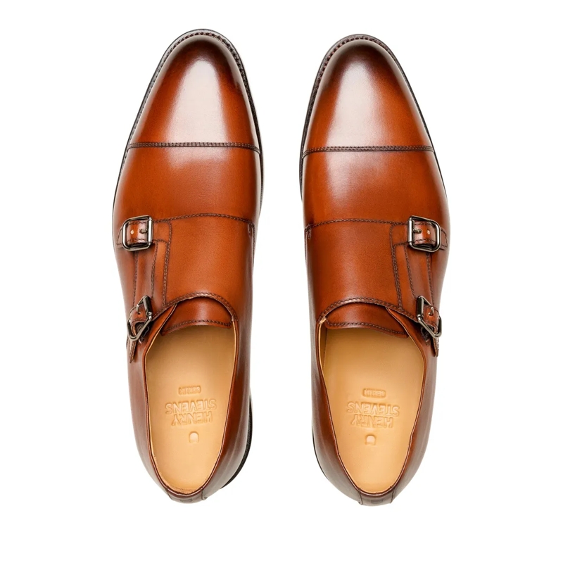 Henry Stevens Monkstraps Schnallenschuhe Marshall CDM mittel-braun(Image 4)